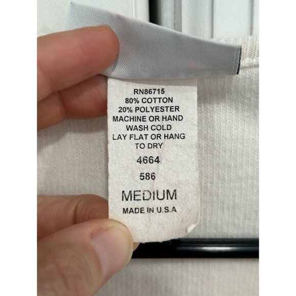 Relaxed Concepts White Button Front Cardigan Sweater Pockets Contrast Trim Sz M - Picture 8 of 10